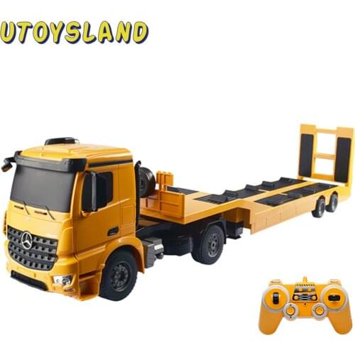 1:20 2.4G Electric Remote Control Car Model Flatbed Trailer Tractor Engineering Truck Educational Toy Gift For Kid Adult - XL