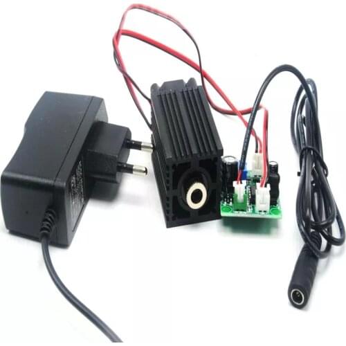 Focusable 405nm 100mw Violet/Purple Blue Laser Line Module w 12V AC Adapter