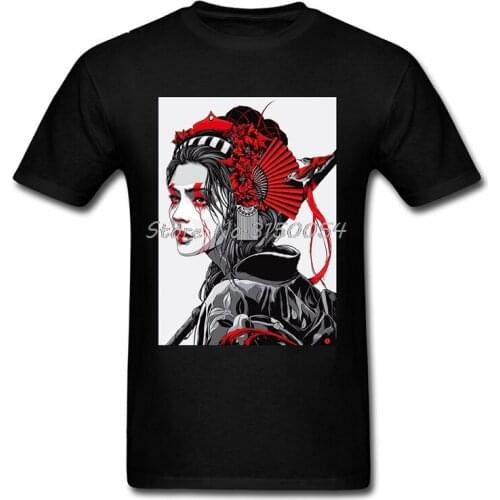Japanese Sex Geisha Hairstyle 3D Printed Prevalent T-shirt Men O-neck Classic Tshirt Summer Cotton T Shirt Funny Tees Harajuku