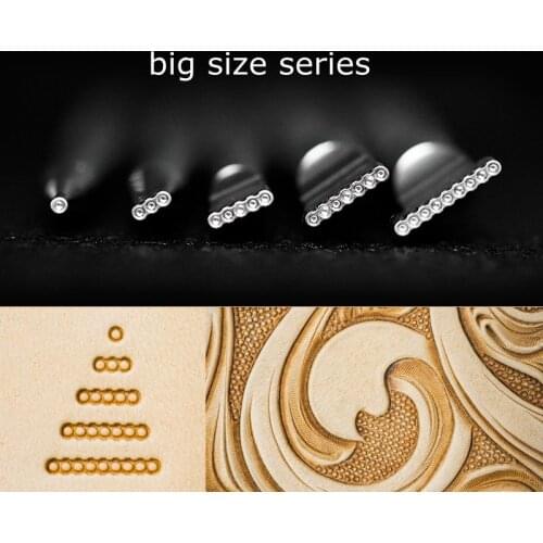 Carving Patterns Handmade Art CowhideDIY Handmade Veg Tanned Stainless Steel Leather Cowhide Printed Tools array bead tool