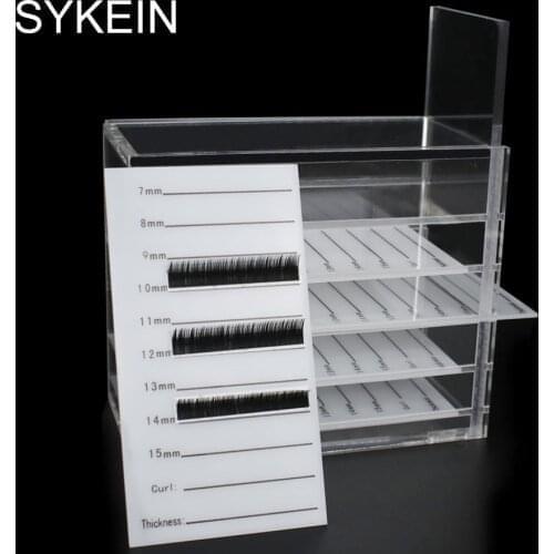 False Eyelashes Storage Box 5 Layers Acrylic Pallet Lash Holder For Eyelash Extension Individual lash Volume Display Stand Tools