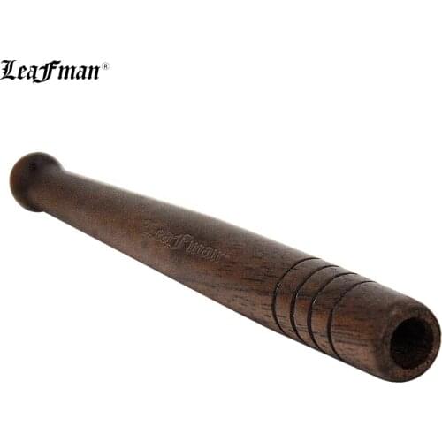 LEAFMAN Walnut Wooden Tobacco One Hitter Pipe Bat 90MM Natural Handmade Wood Smoking Pipes Mini Hand Pipe
