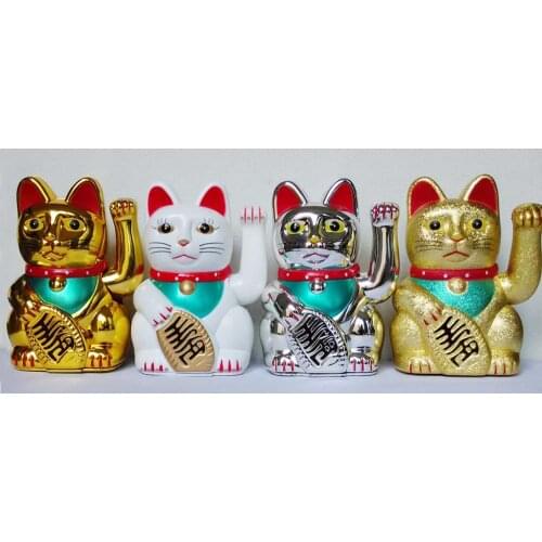 [ Fly Eagle ]GOLD / SLIVER /WHITE/BLACK/MATTE GOLD/ BECKONING CAT 5"Lucky Waving Kitty Maneki Neko Feng Shui Japanese X 1000pcs