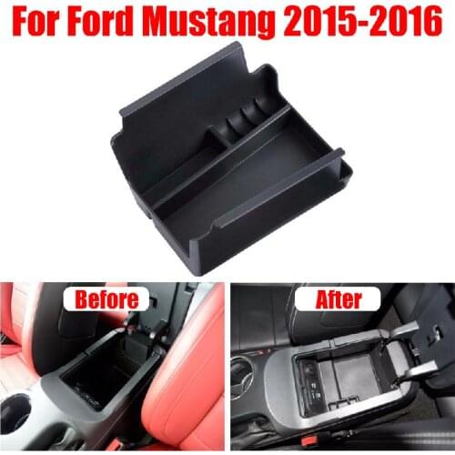 Tray Armrest Center Storage Box For Ford Mustang 15-16 Interior Accessories Car-styling car Armrest Center Storage Boxes