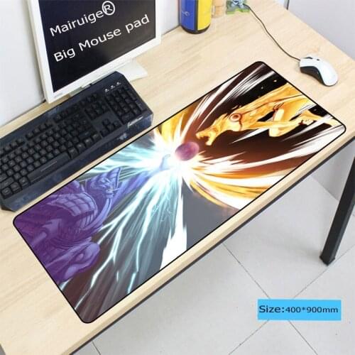 Mairuige Naruto Japanese Anime Computer Mouse Pad Large Mousepads Decorate Your Desk Non-Skid Rubber Pad lock Edge Mouse Pad