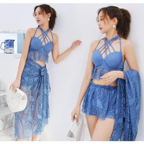 Fashion Women Push Up Padded Criss Cross Bra Shorts Coverup Swimsuit Wrap Set Sexy shawl swimsuit Sexy Shawl Swimsuit