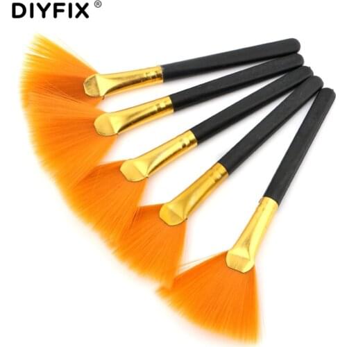DIYFIX Soft Cleaning Brush Computer Keyboard Fan Dust Cleaner Plastic Handle for Electronics Mobile Phone PCB Repair Tools Set