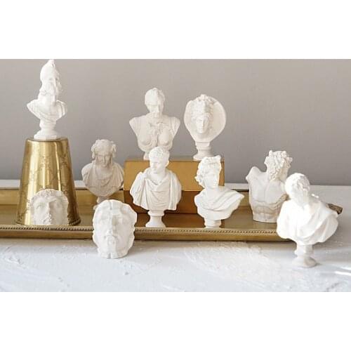 Nordic Art Home Decor Head Portraits David Statue European Resin Character Model Ornaments Mini Figurine Sculpture Plaster Craft