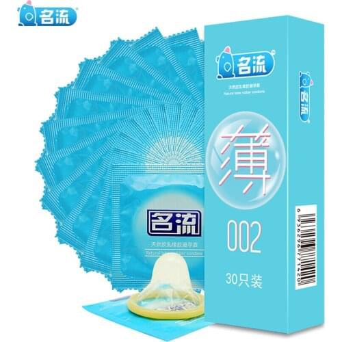 Mingliu 30pcs 0.035mm Ultra Thin Condoms Super Intimate Lubricating Natural Latex Condones Male Contraception Penis Sleeve