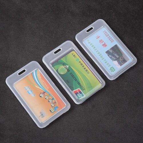 Clear Waterproof Transparent PVC ID Card Cover Plastic Card Holder Case To Protect Credit Cards Bank ID Card For Students