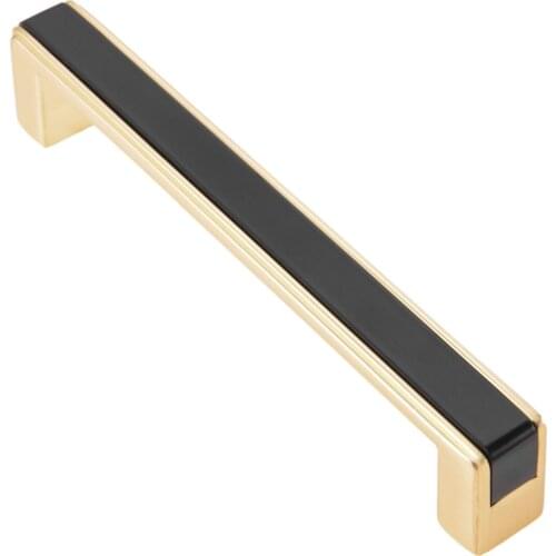 Golden&Black Contrast Color Knob Zinc Alloy Drawer Knobs Simple Pull Furniture Handle Modern Fashion Drawer Knobs