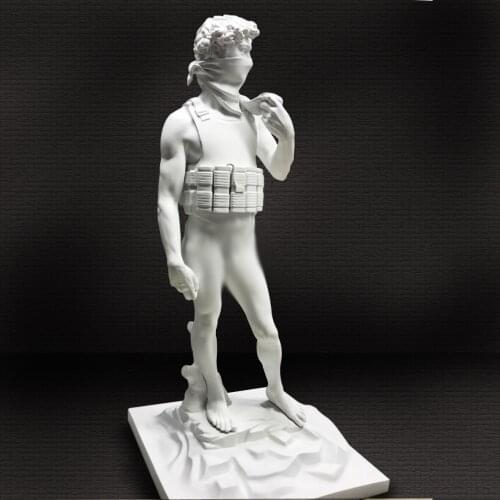 37cm Resin Statue Sculpture Banksy Body Art Statue Bomber Collectibles Modern Jewelry Figurines Home Decor Accessories