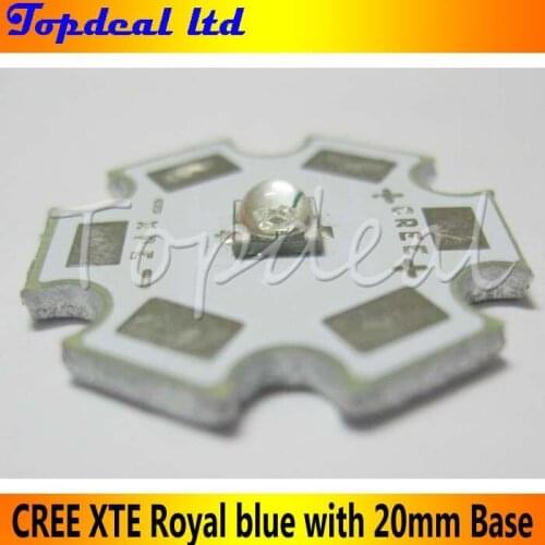 Top CREE XTE XT-E LED 5W Royal Blue 450-460nm LED Chip Emitter With 20mm Star base 10pcs