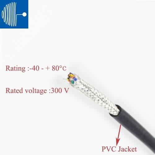 TRIUMPH RVVP shield cable 0.12MM - 1.5MM 1M PVC flame retardant sheathed wire high flexible towline temperature resistance 70