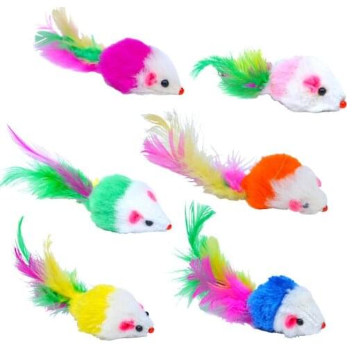 Funny Interactive Plush Cat Toys Catnip Toys Pet Mouse Chewing Toy Teeth Grinding Cat Teaser Toy Animal Products Random Color