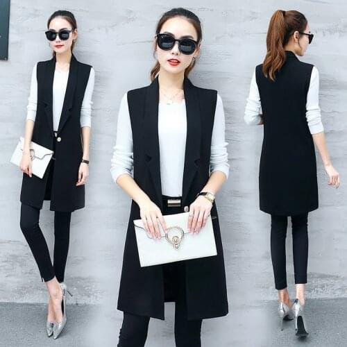 Woman Jacket Vest Suit Vest Womens Spring Autumn Sleeveless Jacket Chaleco Mujer