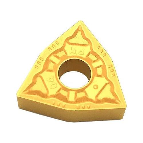 10PCS Carbide insert WNMG080408-PMYBC251/YBC252 Peach-shaped steel outer round turning tool grain