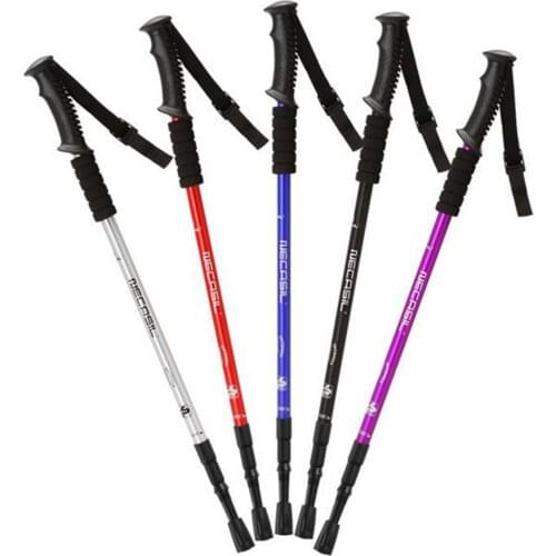 135CM Trekking Poles Aluminum Alloy Walking Stick Climbing Stick Telescopic Running Trail Canes Shockproof Hiking Accessories