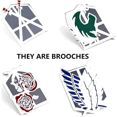 Anime Jewelry Attack On Titan Squad Badge Brooch for Woman Man Brooch Lapel Pins Exquisite