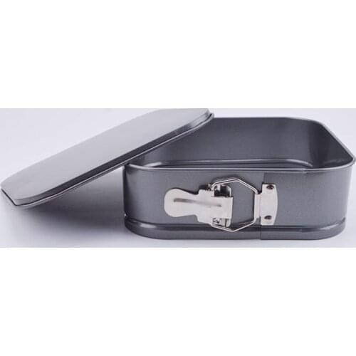 Non-Stick Metal Bake Mould Square Cake Pan Removable Bottom Bakeware Carbon Steel Cakes Molds Baking Tools