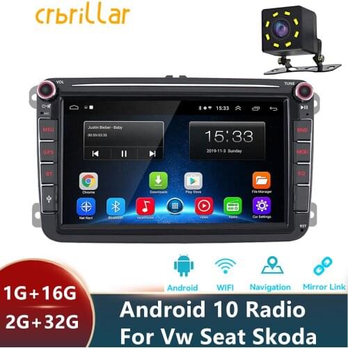 2 Din Autoradio For VW / Volkswagen Skoda Octavia golf 5 6 touran passat B6 polo Jetta 8" GPS Wifi Android Car Radio