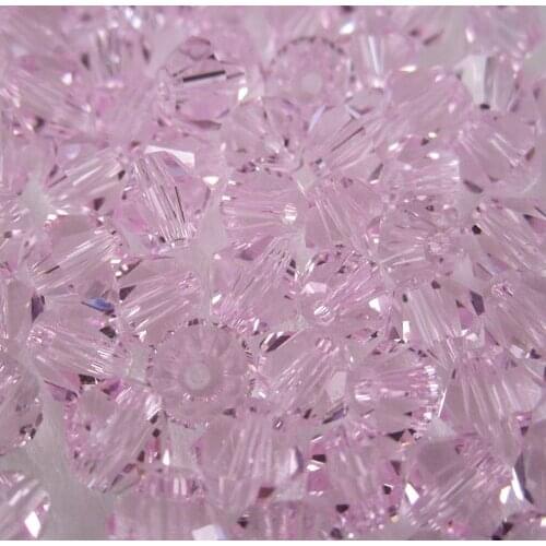 Free Shipping, 288pcs/Lot 6mm light rose color Chinese Top Quality Crystal Bicone Beads