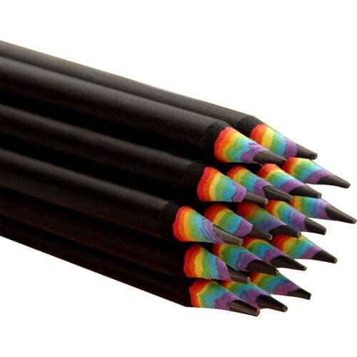 Hot Sale 12 Pcs Rainbow Pencil Set for Drawing Sketch Painting Student School Art Gift