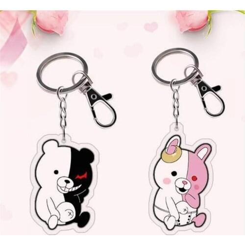 Danganronpa Double Sided Acrylic Pendant Keychain Nanami ChiaKi Nagito Komaeda Figure Keyring Collection Model Toy Cosplay Prop