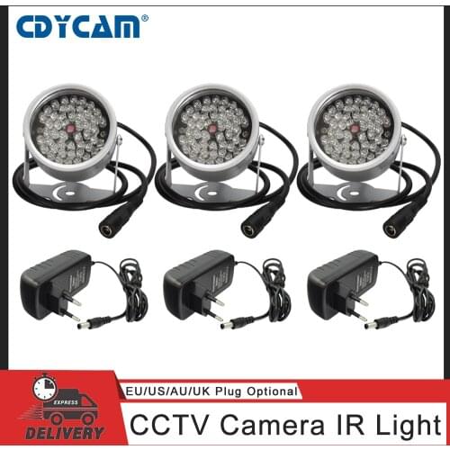 CDYCAM CCTV 48 Array IR led illuminator Light Infrared Outdoor Waterproof Night Vision For Surveillance Camera use 12V2A power