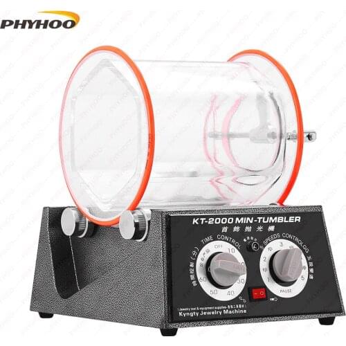 KT2000 Jewelry Polisher Tumbler 5Kg Mini Polisher Tumbler Rotary Tumbler Surface Polisher Jewelry Polishing Finishing Machine