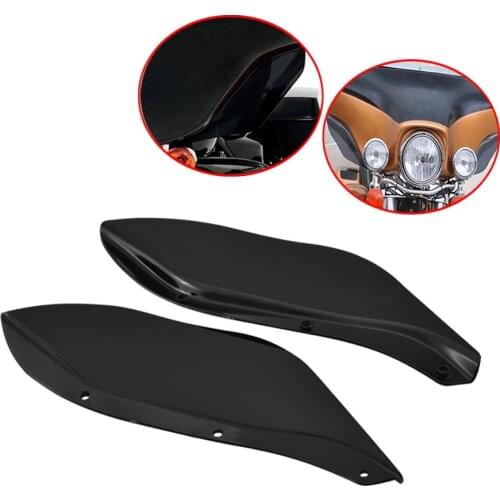 Motorcycle Black Plastic Fairing Side Wing Windshield Air Deflector For Harley Touring Glide FLHR FLHT FLHX FLHTC 96-13