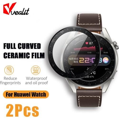 2Pcs Soft Ceramic Screen Protector For Huawei Watch 3 GT 2E 2 Pro Fit Full Cover Protective Film Honor Watch Magic 2 ES Band 6