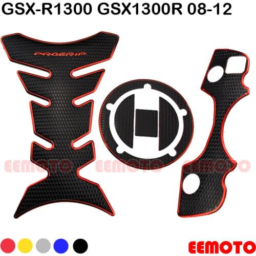 Motorcycle Tank Pad Triple Tree Top Clamp Upper Front End Decals Stickers For Suzuki GSXR 1300 GSX1300R 08 09 10 11 12