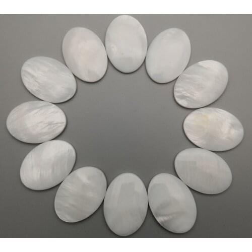 Wholesale Natural Stone shell cabochon 25x18MM Oval shape Beads for jewelry making cab cabochon beads 12Pcs/lot Free shipping