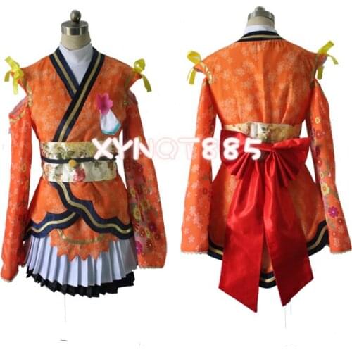 Customized Anime Love Live Hanayo Angel Girl Bathrobe Cosplay Costume Women Dress Uniform Suits For Christmas party supply