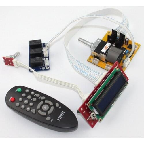 2.0 channel LCD display volume motor remote control preamp board