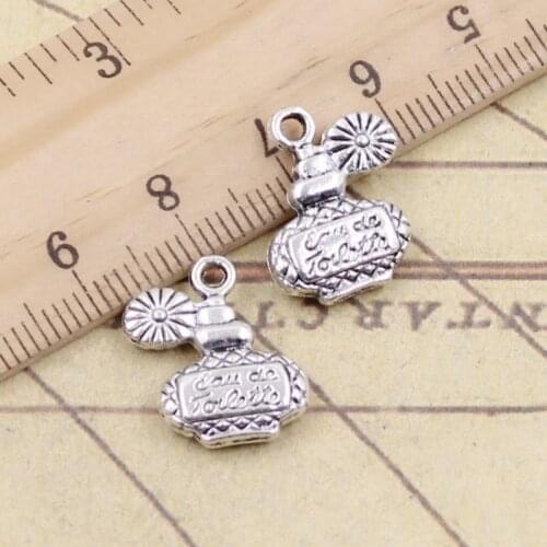 10pcs Charms Perfume Bottle 17x12mm Tibetan Silver Color Pendants Antique Jewelry Making DIY Handmade Craft Pendant