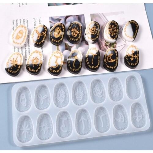R2LE Crystal Epoxy Resin Mold Rune Divination Casting Silicone Mould DIY Crafts Tool