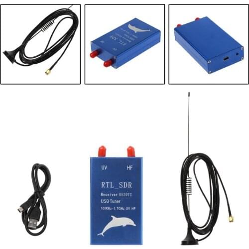 RTL2832U+R820T2 100KHz-1.7GHz UHF VHF HF RTL.SDR USB Tuner Receiver AM FM Radio
