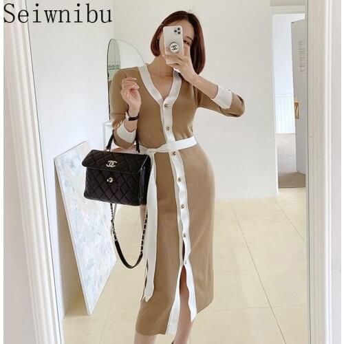 Модные платья-футляры Seiwnibu China At AliExpress