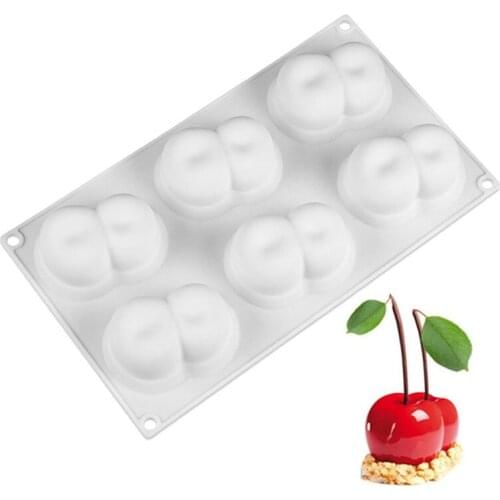 Cherry Shape Silicone Mold Cake Mold DIY 3D Fruit Mouse Mould Cupcake Cookie Muffin Soap Moule Baking Tools