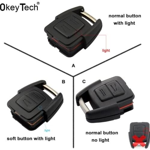 OkeyTech Replacement Soft 2 Buttons Car Key Shell For Vauxhall Opel Astra Zafira Omega Vectra Remote Key Case Cover With Switch