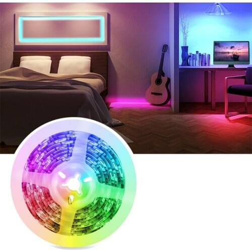 LED Light Strips WIFI Controller RGB 5050 Decoration With Music Syncing App Controllable Night Light Luminous String For Bedroom