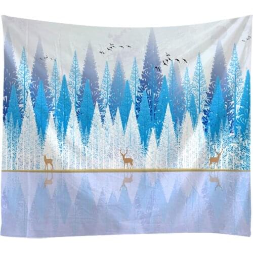 Creative 3D Printing Deer Tapestry Wall Hanging Bed Spread Beach Towel Table Cloth Yoga Mat 250CM*180CM Large Size