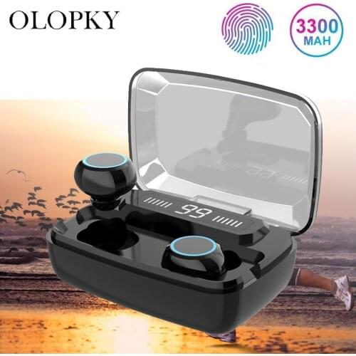 TWS Wireless Earphone Bluetooth 5.0 3300mAh Touch Contro Noise Cancelling Long Standby Time Dustproof And Waterproof Headphone