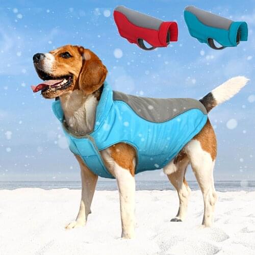 Waterproof Dog Clothes Coat Winter Pet Clothing for Large Dogs Jacket Reflective Warm Pet Outdoor Sport Clothes Costume