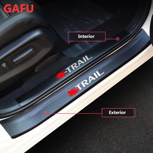 For Nissan X Trail XTrail ROGUE T32 2014 2019 2020 Door Sill Scuff Plate Guards Threshold Protector Stickers Car Accessories