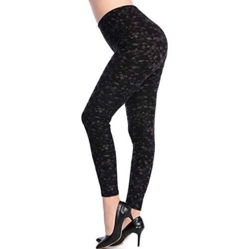YGYEEG Work Out Leggings Striped Skinny Pencil Pants Women Elastic Waist Trousers Spring Elasticity Grid Leopard Printed Bottom