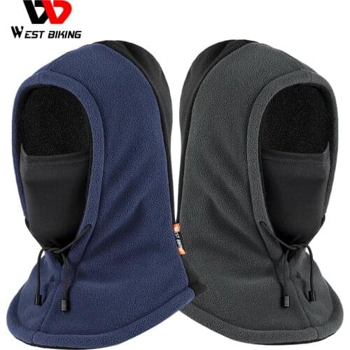 WEST BIKING Winter Bicycle Cap Outdoor Men Women Drawstring Balaclava Soft Headwear Ski Biking Running Motocycle Cap Hat