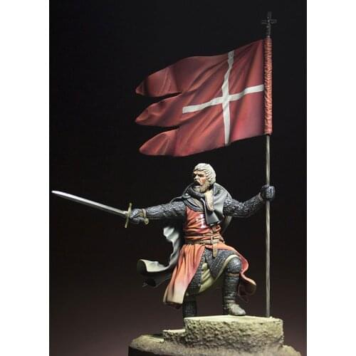 1/24 ancient stand warrior man Resin figure Model kits Miniature gk Unassembly Unpainted